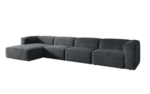 Luxusbetten24 Designer Sofa Comfy L Maxi in Samt Grau Links Luxusbetten24 Designer Sofa Comfy L Maxi in Samt Grau Links von Luxusbetten24