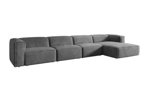 Luxusbetten24 Designer Sofa Comfy L Maxi in Samt Hellgrau Rechts Luxusbetten24 Designer Sofa Comfy L Maxi in Samt Hellgrau Rechts von Luxusbetten24