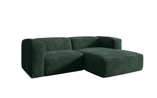 Luxusbetten24 Designer Sofa Comfy L Mini in Cord Grün Rechts von Luxusbetten24