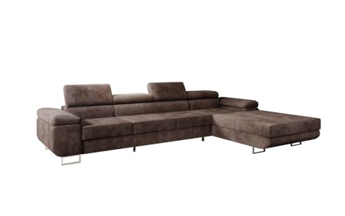 Luxusbetten24 Designer Sofa Designer Sofa Calvera Maxi in Cord mit Schlaf- und Klappfunktion | Bezug: Cord | Farbe: Braun | Stellvariante: Rechts Luxusbetten24 Designer Sofa Designer Sofa Calvera Maxi in Cord mit Schlaf- und Klappfunktion | Bezug: Cord | Farbe: Braun | Stellvariante: Rechts von Luxusbetten24