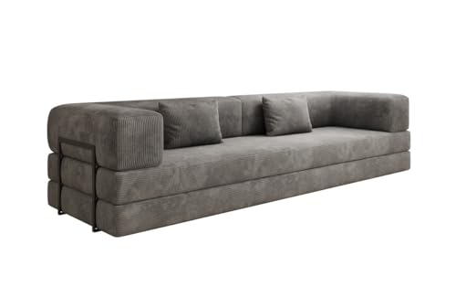 Luxusbetten24 Designer Sofa Lazy 3 Sitzer XXL in Cord Hellgrau Luxusbetten24 Designer Sofa Lazy 3 Sitzer XXL in Cord Hellgrau von Luxusbetten24