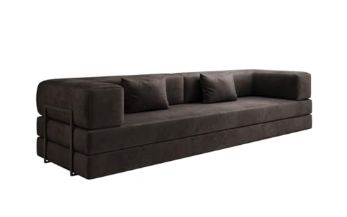 Luxusbetten24 Designer Sofa Lazy 3 Sitzer XXL in Samt Dunkelbraun Luxusbetten24 Designer Sofa Lazy 3 Sitzer XXL in Samt Dunkelbraun von Luxusbetten24