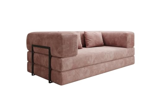 Luxusbetten24 Designer Sofa Lazy 3 Sitzer in Cord Rosé Luxusbetten24 Designer Sofa Lazy 3 Sitzer in Cord Rosé von Luxusbetten24