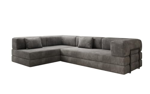 Luxusbetten24 Designer Sofa Lazy L in Cord Hellgrau Links Luxusbetten24 Designer Sofa Lazy L in Cord Hellgrau Links von Luxusbetten24