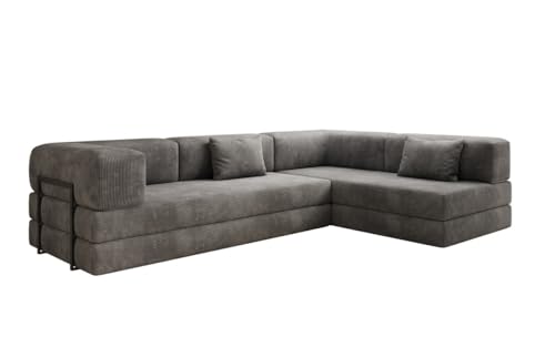 Luxusbetten24 Designer Sofa Lazy L in Cord Hellgrau Rechts Luxusbetten24 Designer Sofa Lazy L in Cord Hellgrau Rechts von Luxusbetten24