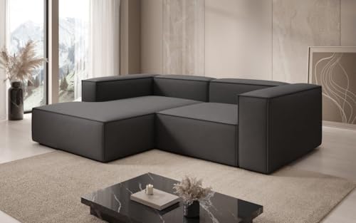 Luxusbetten24 Designer Sofa Lesley L Mini in Stoff Anthrazit Links Luxusbetten24 Designer Sofa Lesley L Mini in Stoff Anthrazit Links von Luxusbetten24