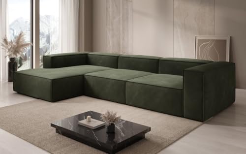 Luxusbetten24 Designer Sofa Lesley L in Samt Grün Links von Luxusbetten24