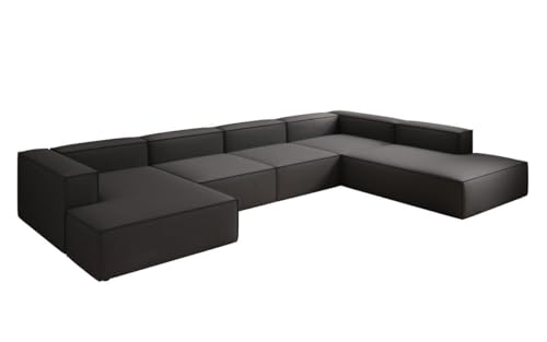 Luxusbetten24 Designer Sofa Lesley U XXL in Stoff Anthrazit Rechts von Luxusbetten24