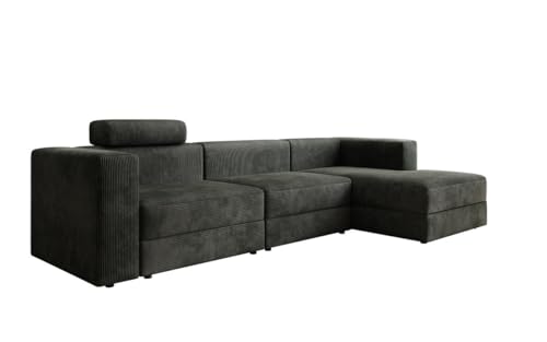 Luxusbetten24 Designer Sofa Stockholm in Cord mit Stauraum Grün Rechts Luxusbetten24 Designer Sofa Stockholm in Cord mit Stauraum Grün Rechts von Luxusbetten24