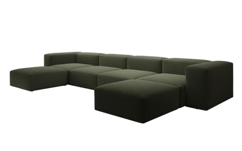 Luxusbetten24 Designer U Sofa Snug in Bouclé Grün Luxusbetten24 Designer U Sofa Snug in Bouclé Grün von Luxusbetten24