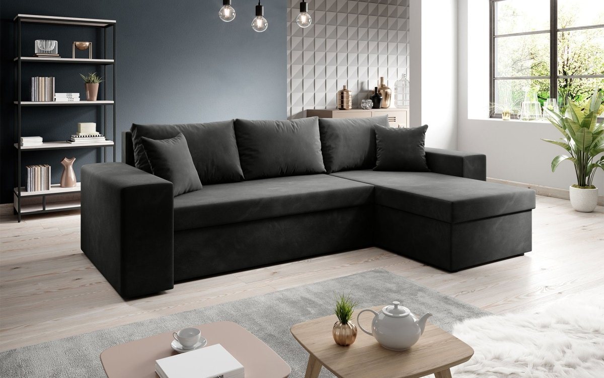 Luxusbetten24 Schlafsofa Designer Sofa Denver, mit Stauraum und Schlaffunktion von Luxusbetten24