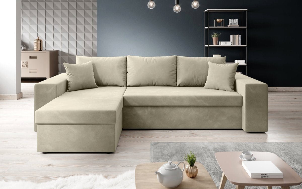 Luxusbetten24 Schlafsofa Designer Sofa Denver, mit Stauraum und Schlaffunktion von Luxusbetten24