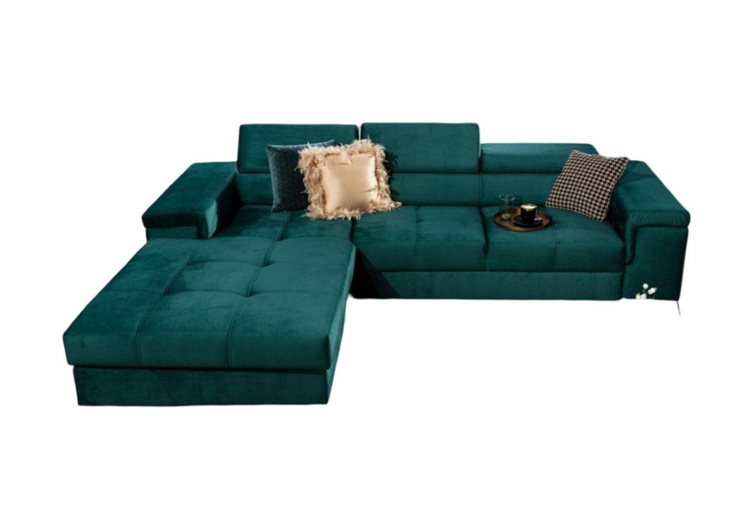 Luxusbetten24 Schlafsofa Designer Sofa Elegante, mit Schlaf- und Klappfunktion von Luxusbetten24