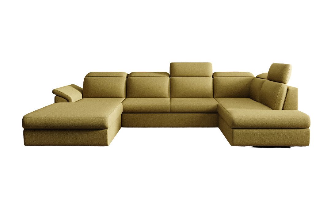 Luxusbetten24 Schlafsofa Designer Sofa Emiliano, mit Schlaf- und Klappfunktion von Luxusbetten24