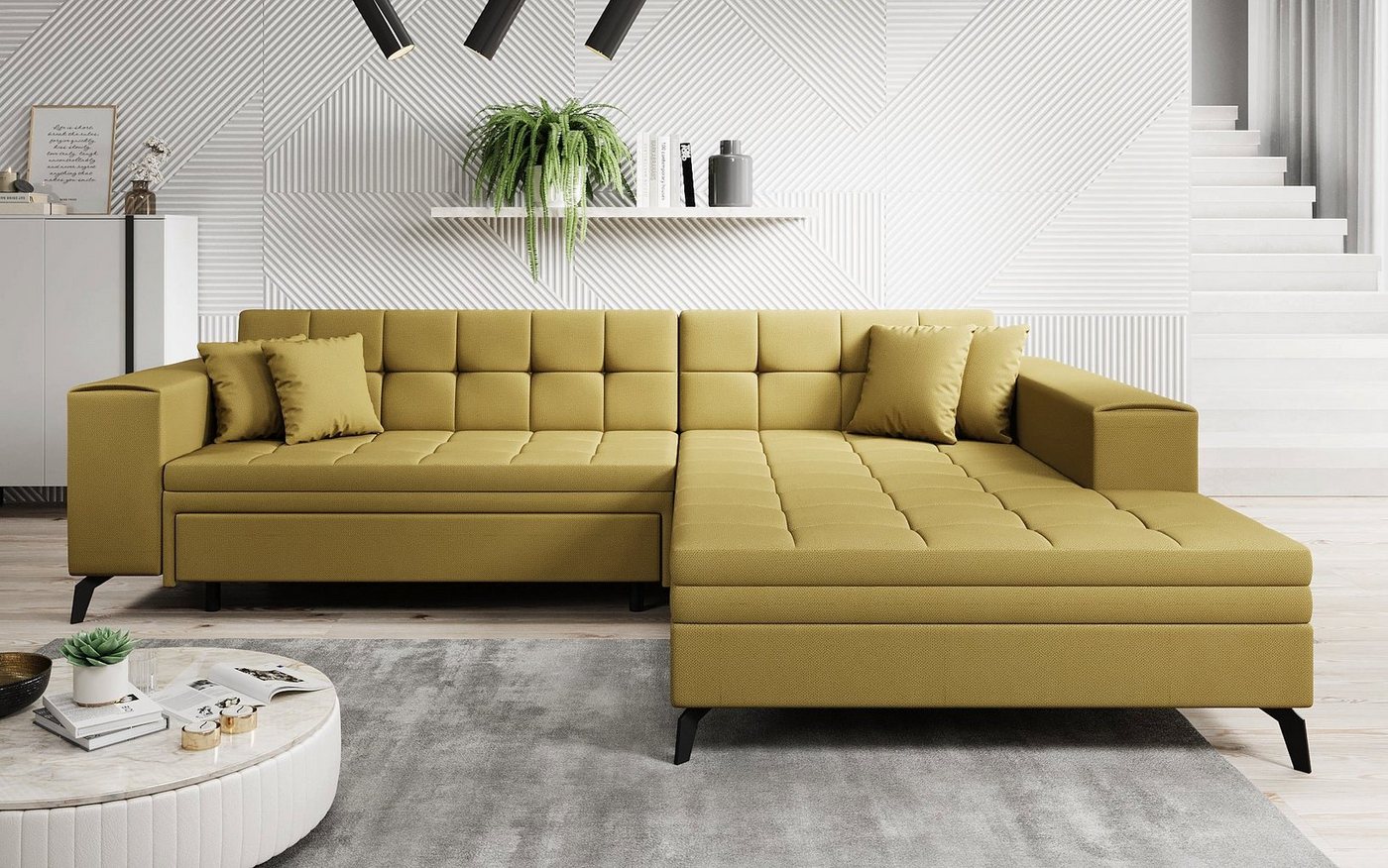 Luxusbetten24 Schlafsofa Designer Sofa Frida, mit Schlaffunktion von Luxusbetten24