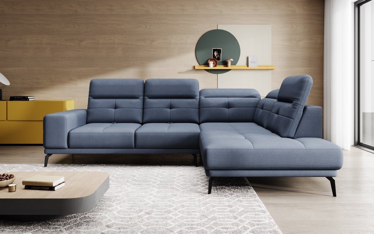 Luxusbetten24 Sofa Designer Sofa Isabella, mit verstellbarer Kopf- und Rückenlehne von Luxusbetten24