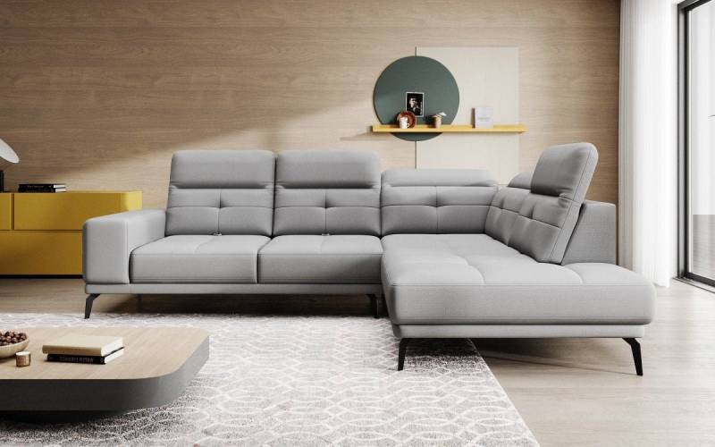 Luxusbetten24 Sofa Designer Sofa Isabella, mit verstellbarer Kopf- und Rückenlehne von Luxusbetten24