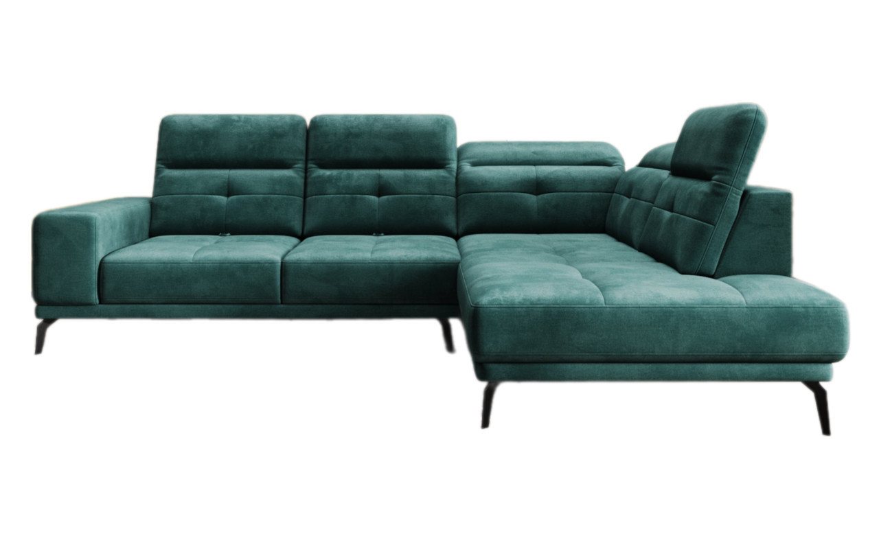 Luxusbetten24 Sofa Designer Sofa Isabella, mit verstellbarer Kopf- und Rückenlehne von Luxusbetten24