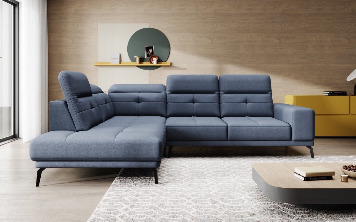 Luxusbetten24 Sofa Designer Sofa Isabella, mit verstellbarer Kopf- und Rückenlehne von Luxusbetten24