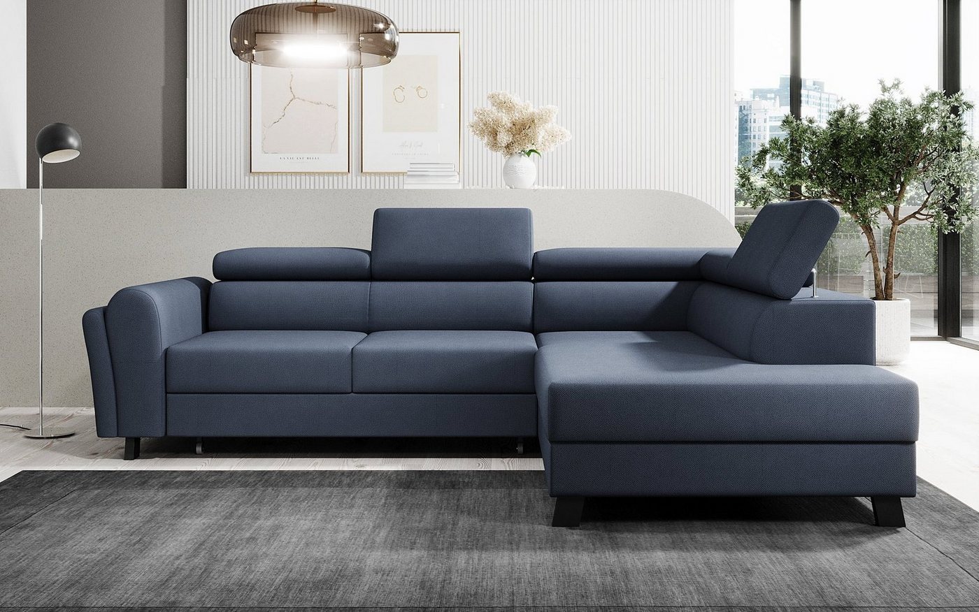 Luxusbetten24 Schlafsofa Designer Sofa Kira, mit Schlaf- und Klappfunktion von Luxusbetten24