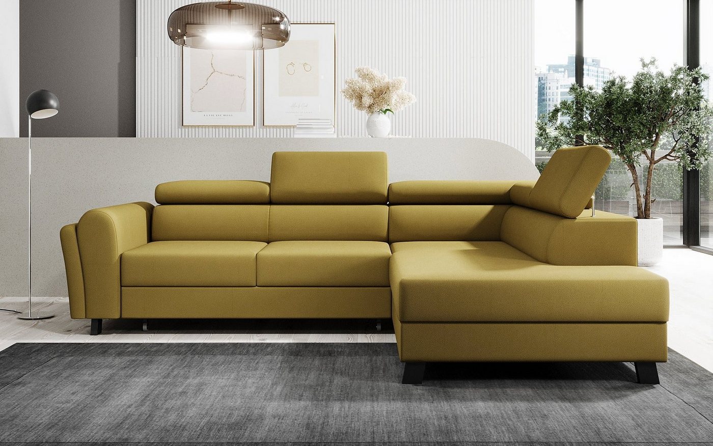 Luxusbetten24 Schlafsofa Designer Sofa Kira, mit Schlaf- und Klappfunktion von Luxusbetten24