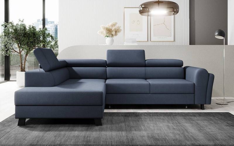 Luxusbetten24 Schlafsofa Designer Sofa Kira, mit Schlaf- und Klappfunktion von Luxusbetten24