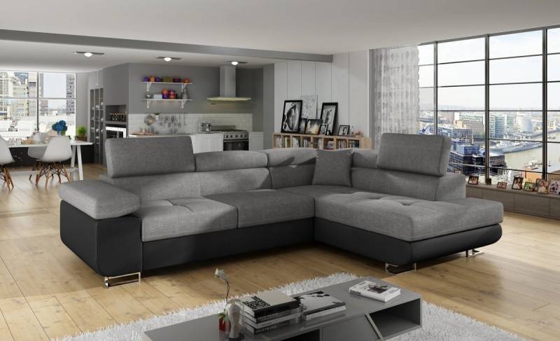 Luxusbetten24 Schlafsofa Designer Sofa Tervi, mit Schlaf- und Klapptfunktion von Luxusbetten24