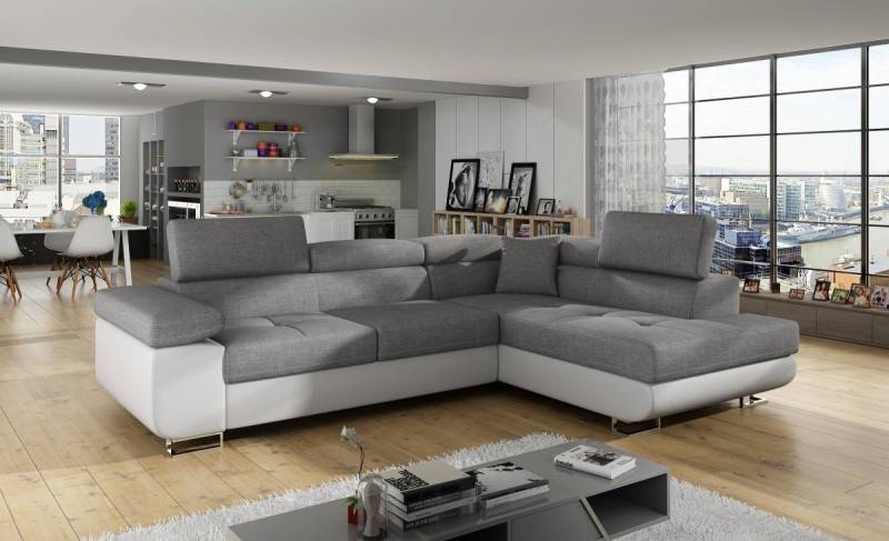 Luxusbetten24 Schlafsofa Designer Sofa Tervi, mit Schlaf- und Klapptfunktion von Luxusbetten24