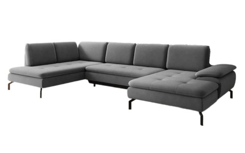 Luxusbetten24 Ecksofa Verila U, mit Schlaf- und Klappfunktion von Luxusbetten24