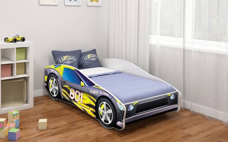 Luxusbetten24 Kinderbett Car, mit verschiedenen Motiven von Luxusbetten24