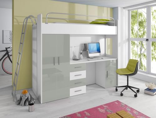 Luxusbetten24 Kinderhochbett Study Grün Luxusbetten24 Kinderhochbett Study Grün von Luxusbetten24
