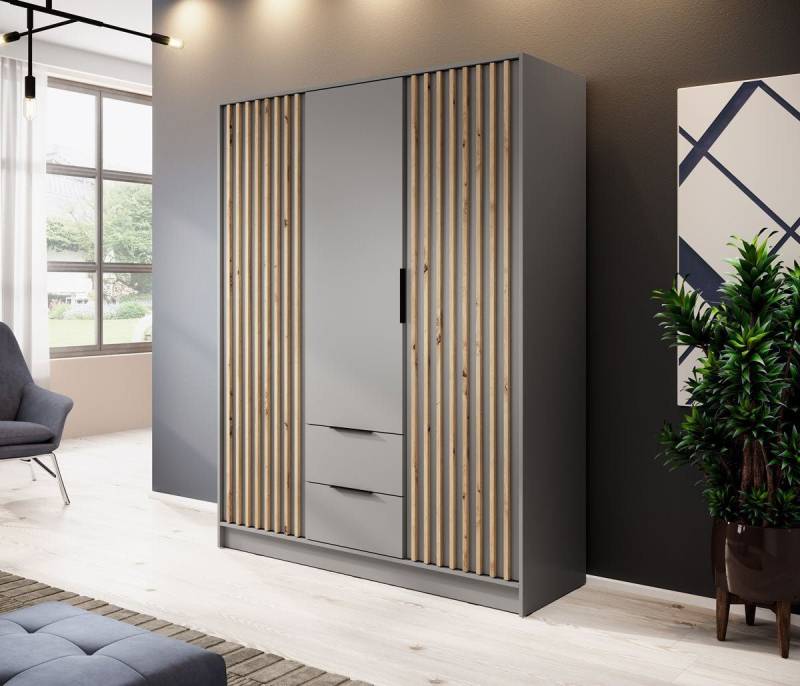 Luxusbetten24 Kleiderschrank Designer Schrank Niro 155 cm mit großzügigem Stauraum von Luxusbetten24