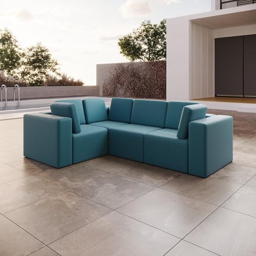 Luxusbetten24 Modulares Gartensofa Eden L Blau Links Luxusbetten24 Modulares Gartensofa Eden L Blau Links von Luxusbetten24