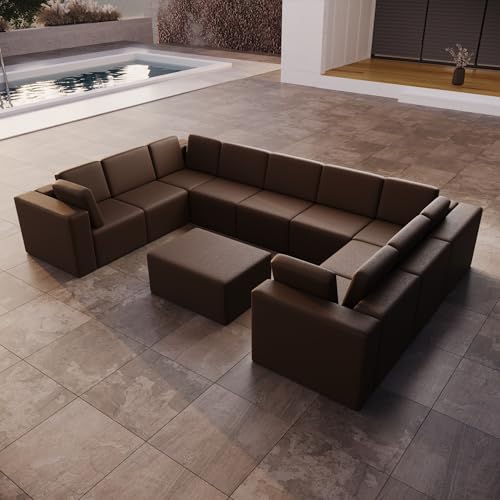 Luxusbetten24 Modulares Gartensofa Eden U Closed mit Beistellhocker Braun Luxusbetten24 Modulares Gartensofa Eden U Closed mit Beistellhocker Braun von Luxusbetten24