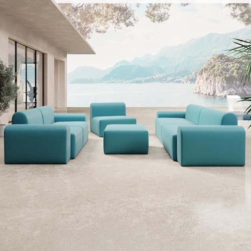 Luxusbetten24 Modulares Gartensofa Relax Set Lounge Ensemble Blau Luxusbetten24 Modulares Gartensofa Relax Set Lounge Ensemble Blau von Luxusbetten24
