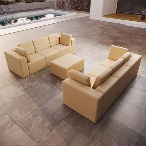 Luxusbetten24 Modulares Gartensofa Set Eden Beige von Luxusbetten24