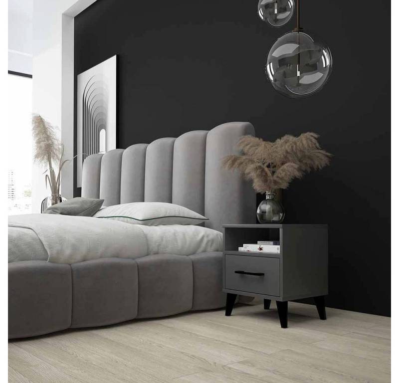 Luxusbetten24 Nachttisch Designer Nachttisch Galaxy, inklusive LED von Luxusbetten24