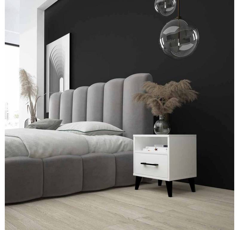 Luxusbetten24 Nachttisch Designer Nachttisch Galaxy, inklusive LED von Luxusbetten24