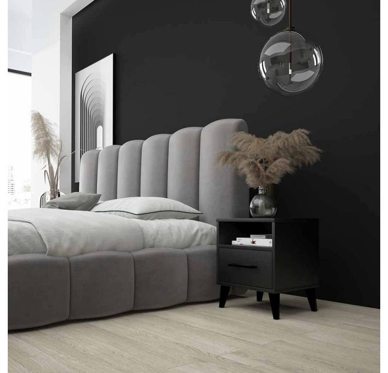 Luxusbetten24 Nachttisch Designer Nachttisch Galaxy, inklusive LED von Luxusbetten24