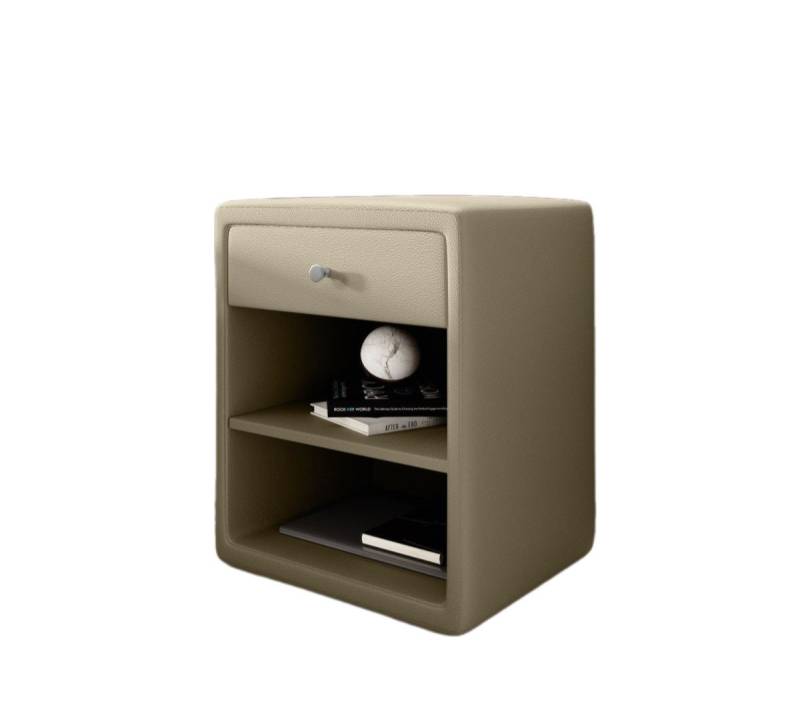 Luxusbetten24 Nachttisch Designer Nachttisch Sky, mit Kunstleder von Luxusbetten24