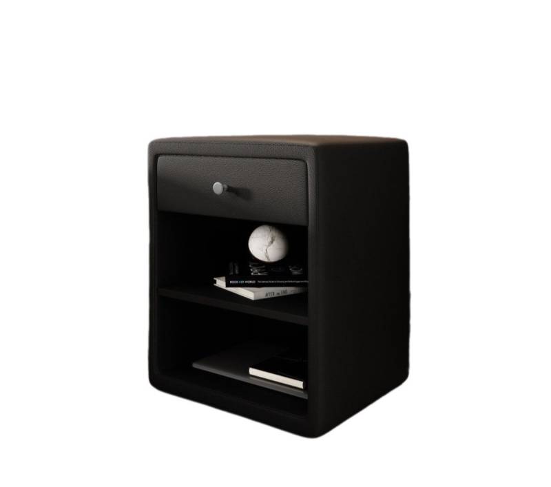 Luxusbetten24 Nachttisch Designer Nachttisch Sky, mit Kunstleder von Luxusbetten24