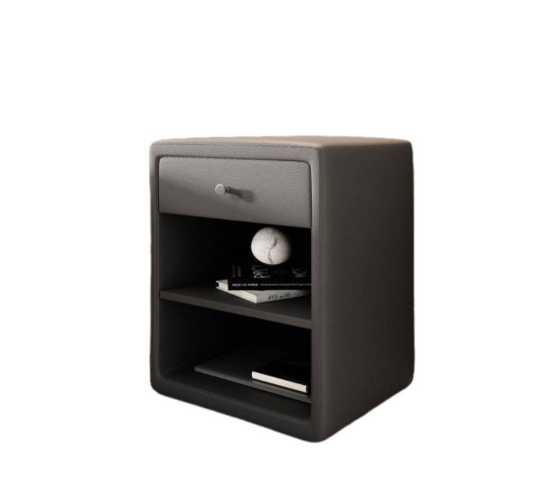 Luxusbetten24 Nachttisch Designer Nachttisch Sky, mit Kunstleder von Luxusbetten24