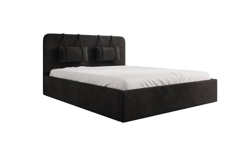 Luxusbetten24 Polsterbett Designer Polsterbett Alma in Samt, mit Stauraum von Luxusbetten24