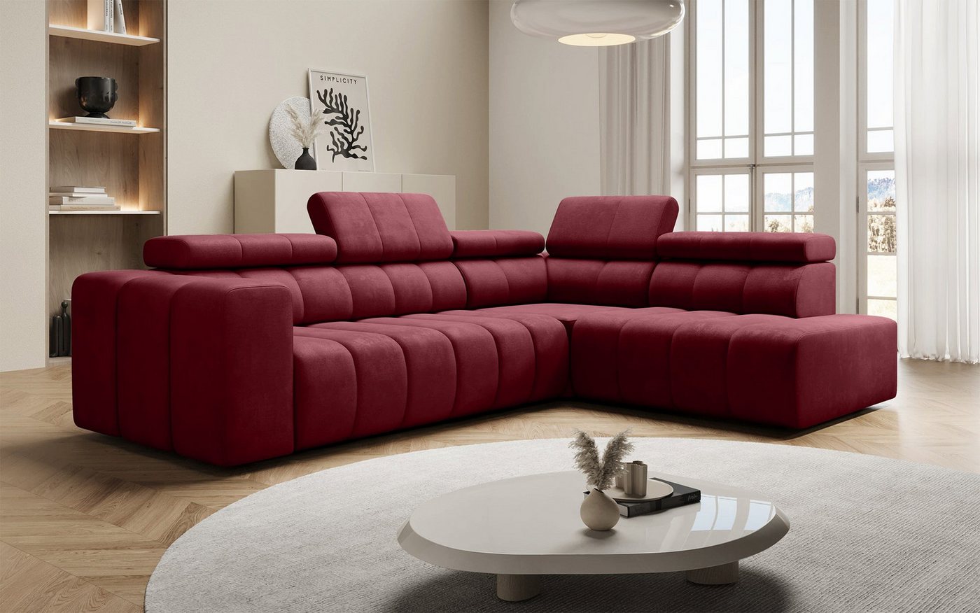 Luxusbetten24 Schlafsofa Designer Sofa Aurora, mit Schlaffunktion von Luxusbetten24