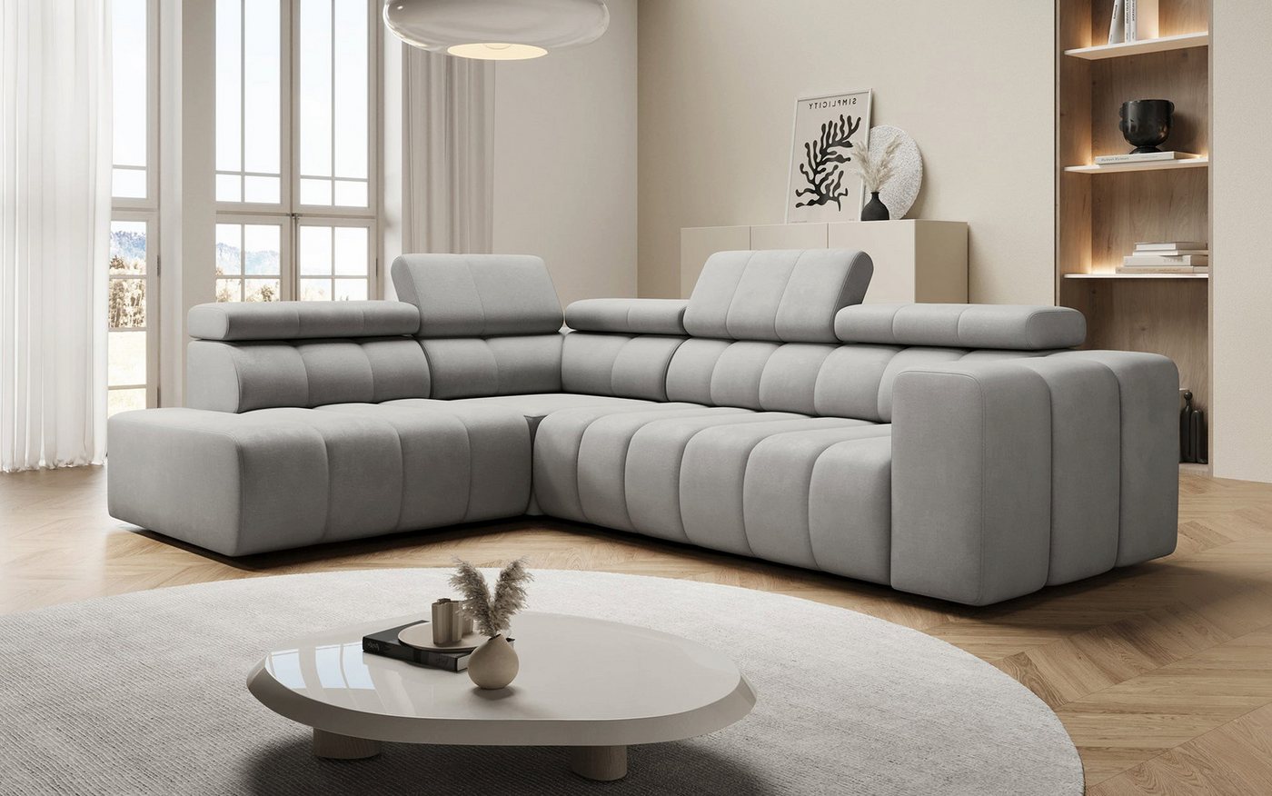 Luxusbetten24 Schlafsofa Designer Sofa Aurora, mit Schlaffunktion von Luxusbetten24