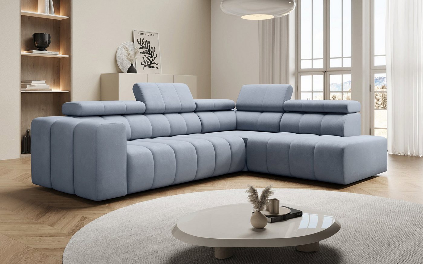 Luxusbetten24 Schlafsofa Designer Sofa Aurora, mit Schlaffunktion von Luxusbetten24