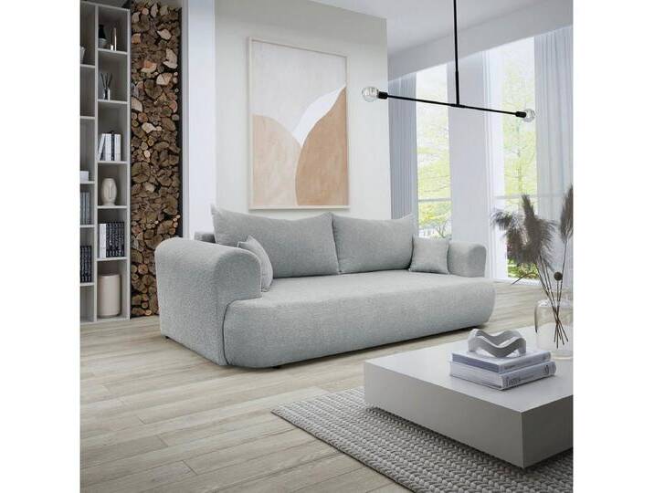 Luxusbetten24 Schlafsofa Designer Sofa Baron, mit Schlaffunktion und Stauraum, grau, Hellgrau Luxusbetten24 Schlafsofa Designer Sofa Baron, mit Schlaffunktion und Stauraum, grau, Hellgrau von Luxusbetten24