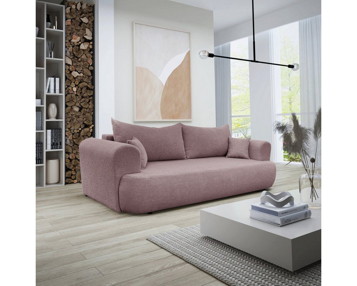 Luxusbetten24 Schlafsofa Designer Sofa Baron, mit Schlaffunktion und Stauraum von Luxusbetten24