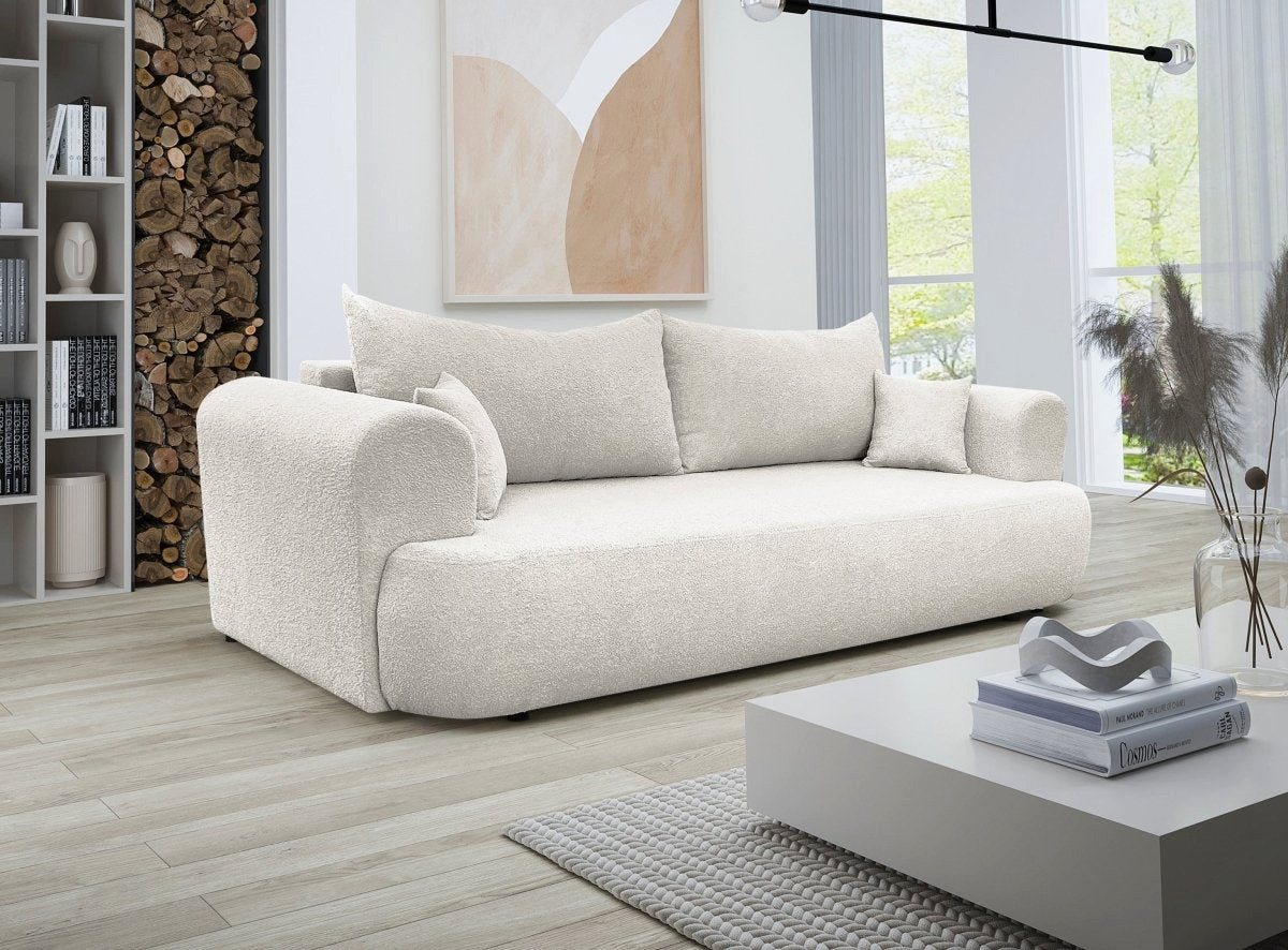 Luxusbetten24 Schlafsofa Designer Sofa Baron, mit Schlaffunktion und Stauraum von Luxusbetten24