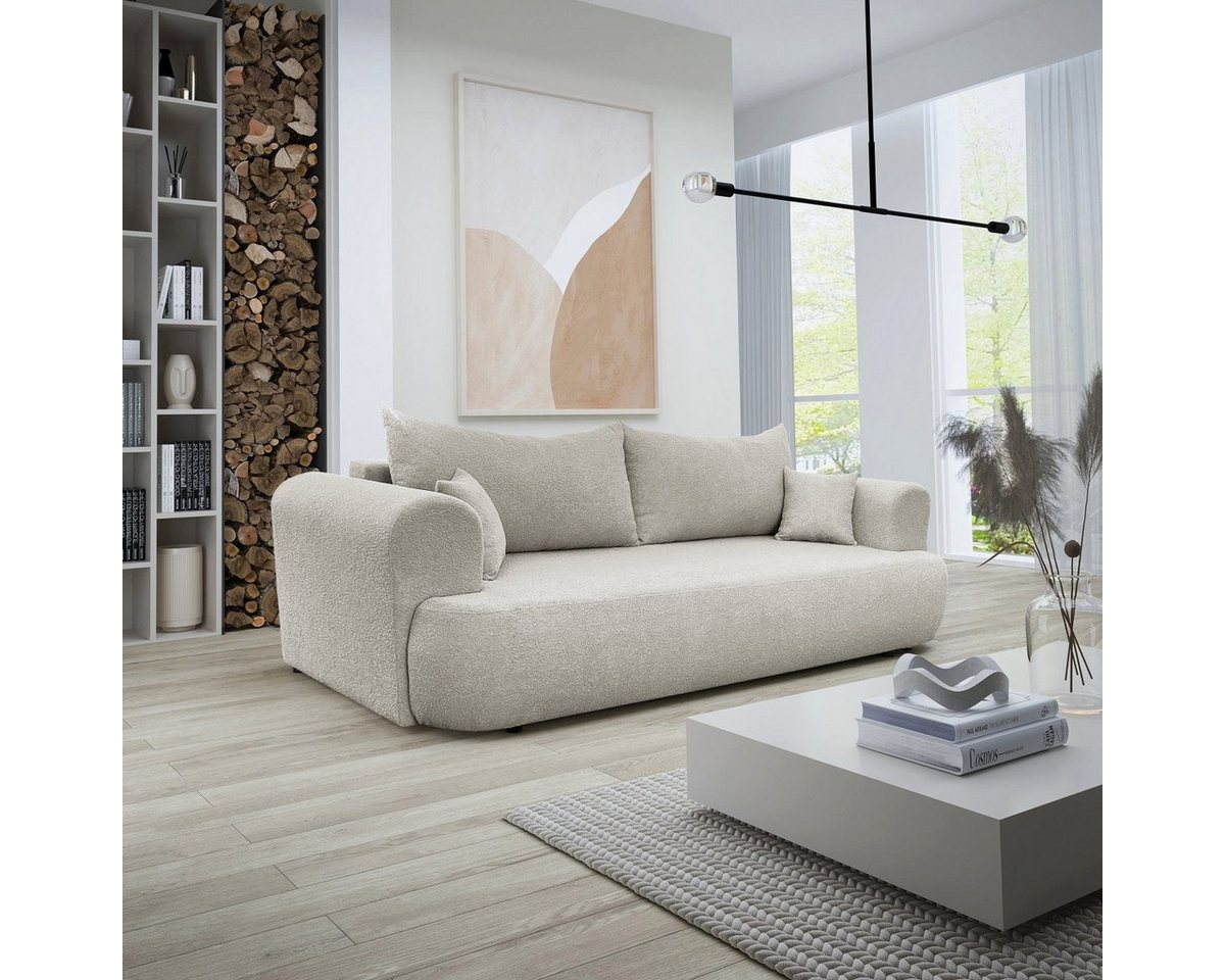 Luxusbetten24 Schlafsofa Designer Sofa Baron, mit Schlaffunktion und Stauraum von Luxusbetten24